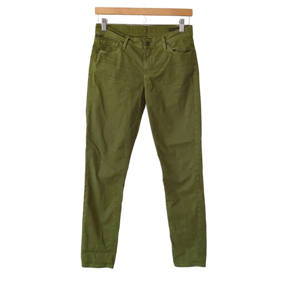 Citizens of Humanity CoH Womens Thompson Medium Rise Crop Skinny Green Jeans 28 - Picture 1 of 7